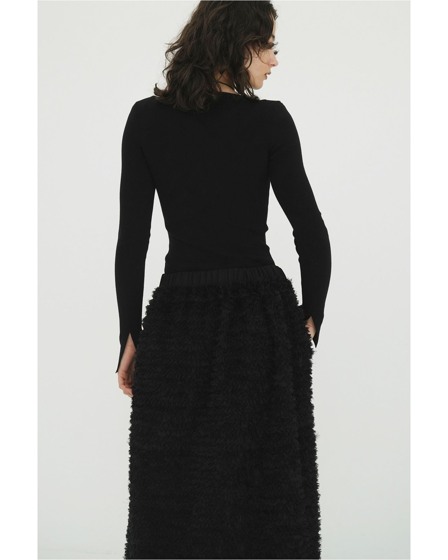 SHOULDER PADS KNIT TOPS