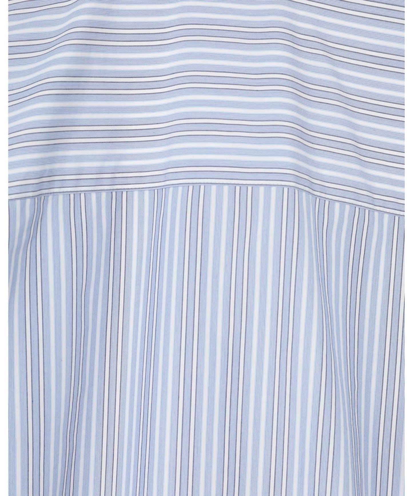 Co/Pe Stripe Double Collar S/S Shirt