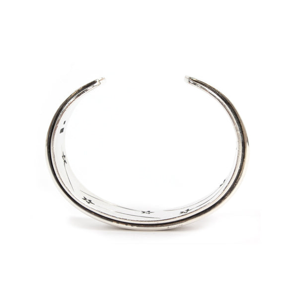 4 Round Wire Plain Edge Cuff SILVER