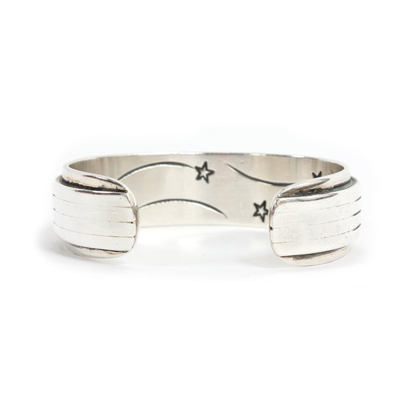 4 Round Wire Plain Edge Cuff SILVER