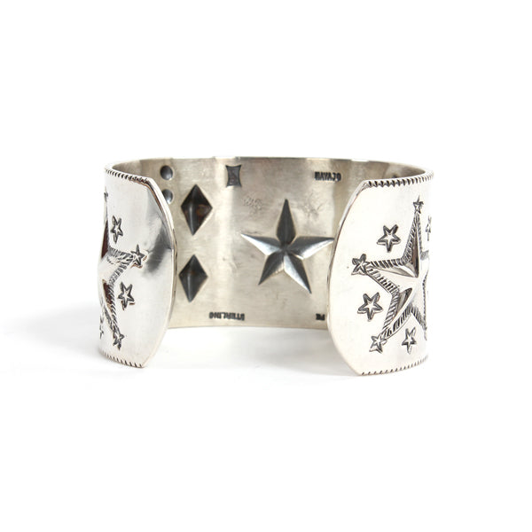 Multi Motif Star Repo Cuff SILVER