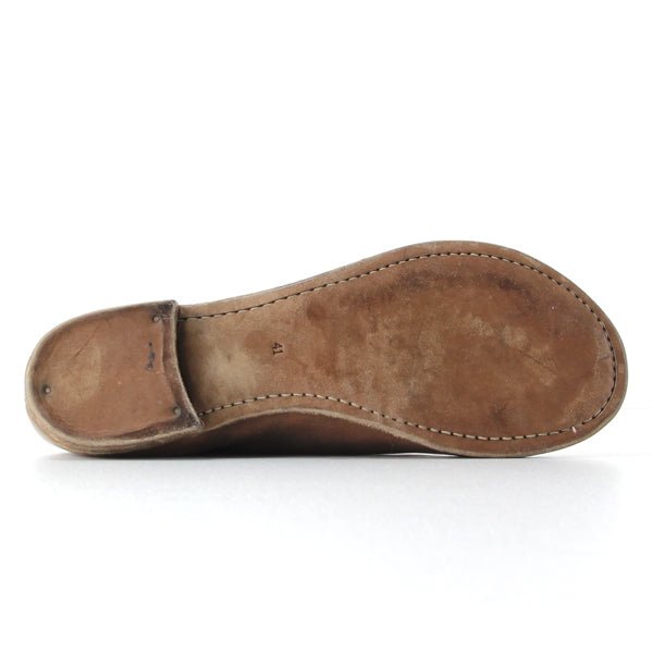 BACK ZIP BLAKE ANKLE SHOES BROWN
