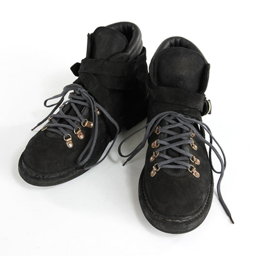 HIKING BOOTS CALF REVERSE BLACK