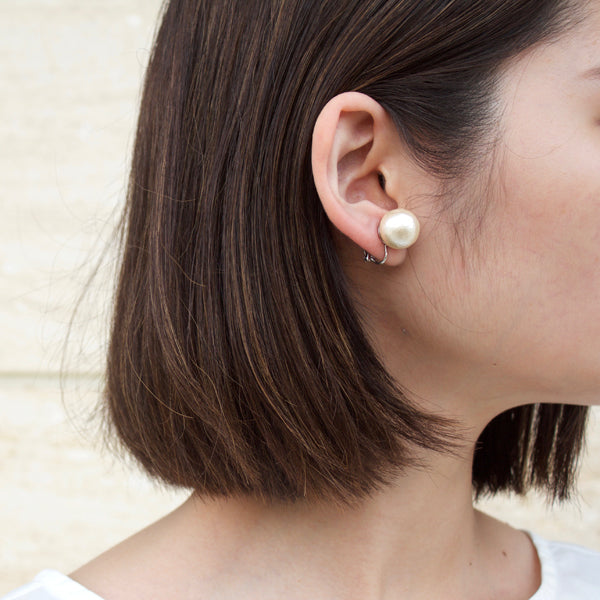 コットンパールピアス