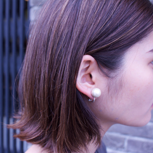 コットンパールイヤリング