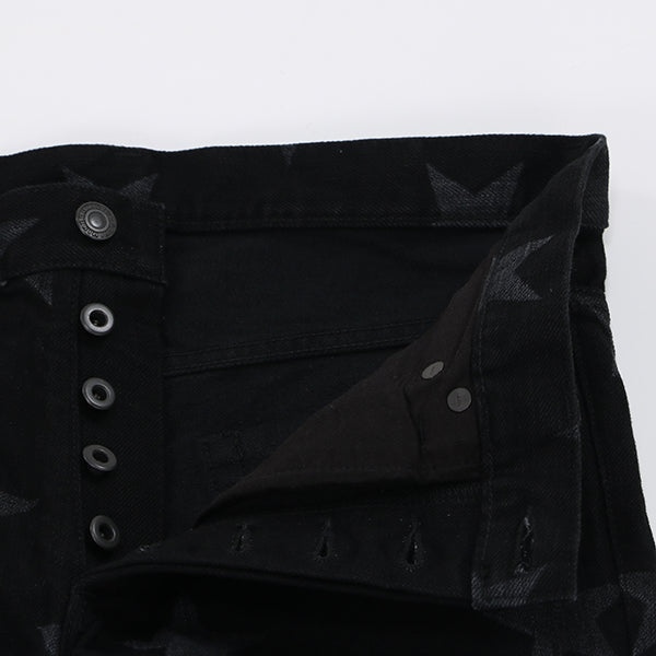 star patterned jean