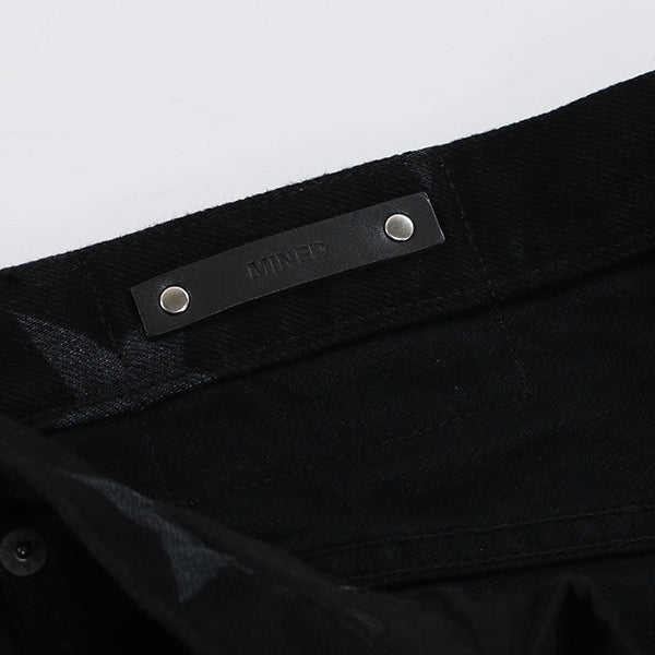 star patterned jean
