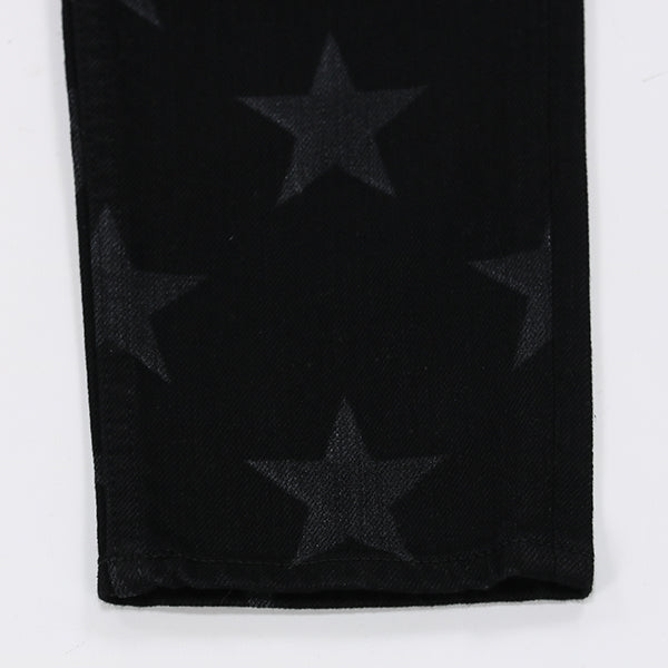 star patterned jean