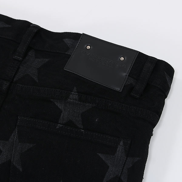 star patterned jean