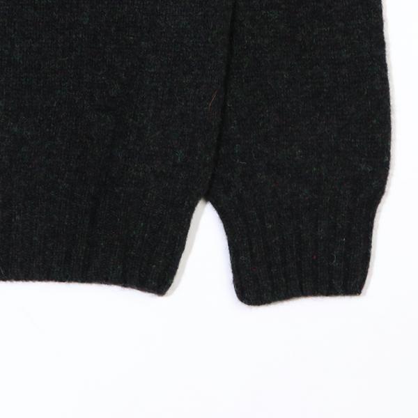 Shetland Crew Neck -GREEN BARK-