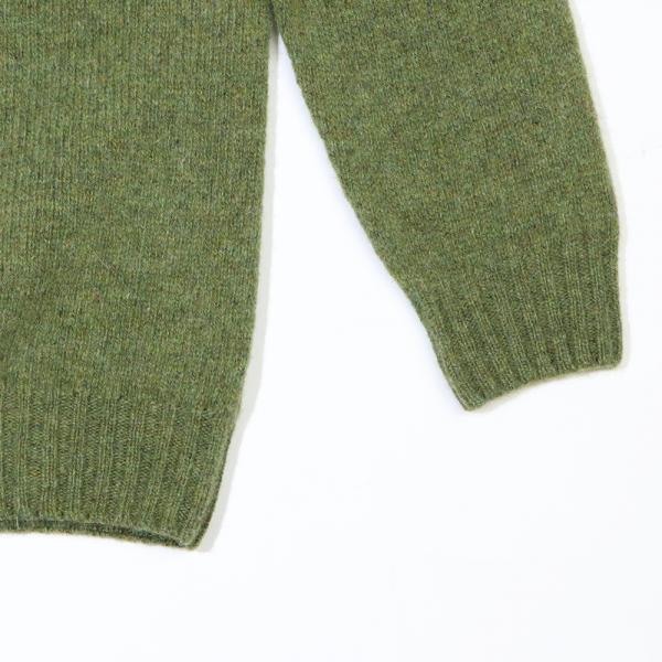 Shetland Crew Neck -OLIVEGROVE-