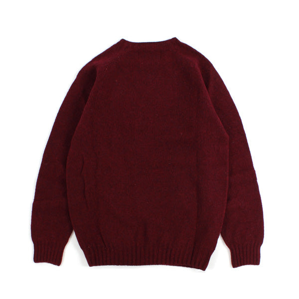 Shetland Crew Neck -bordeaux mix-