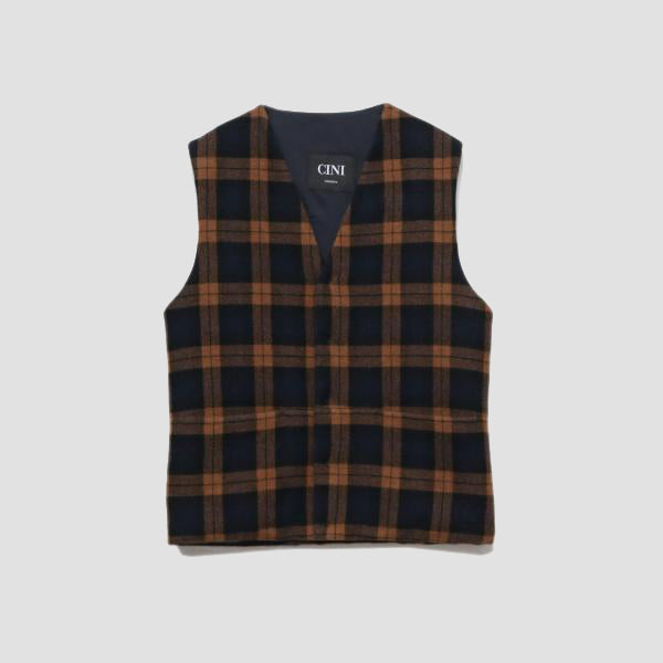GILET SOTOMISTRO NAVY/CAMEL