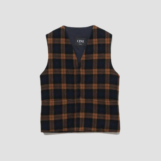GILET SOTOMISTRO NAVY/CAMEL