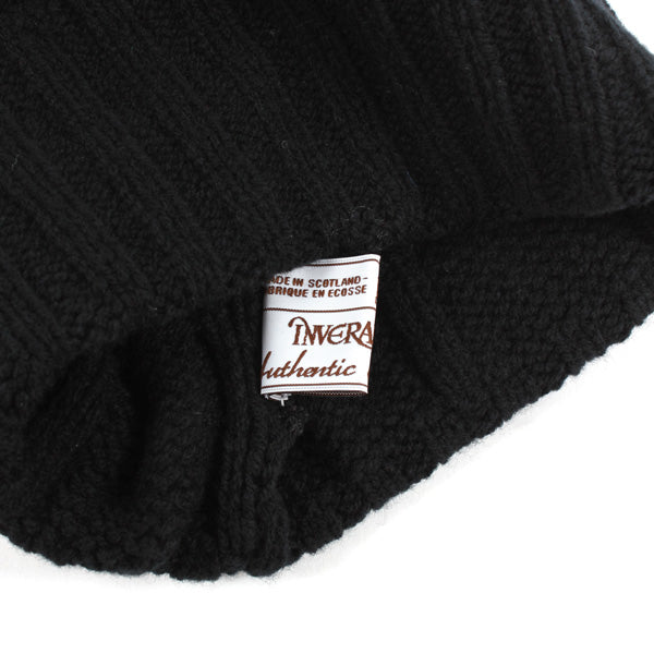 Knit cap -black-