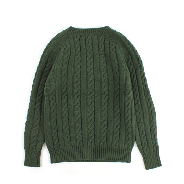 Crew Neck Cable Knit -rosemary-