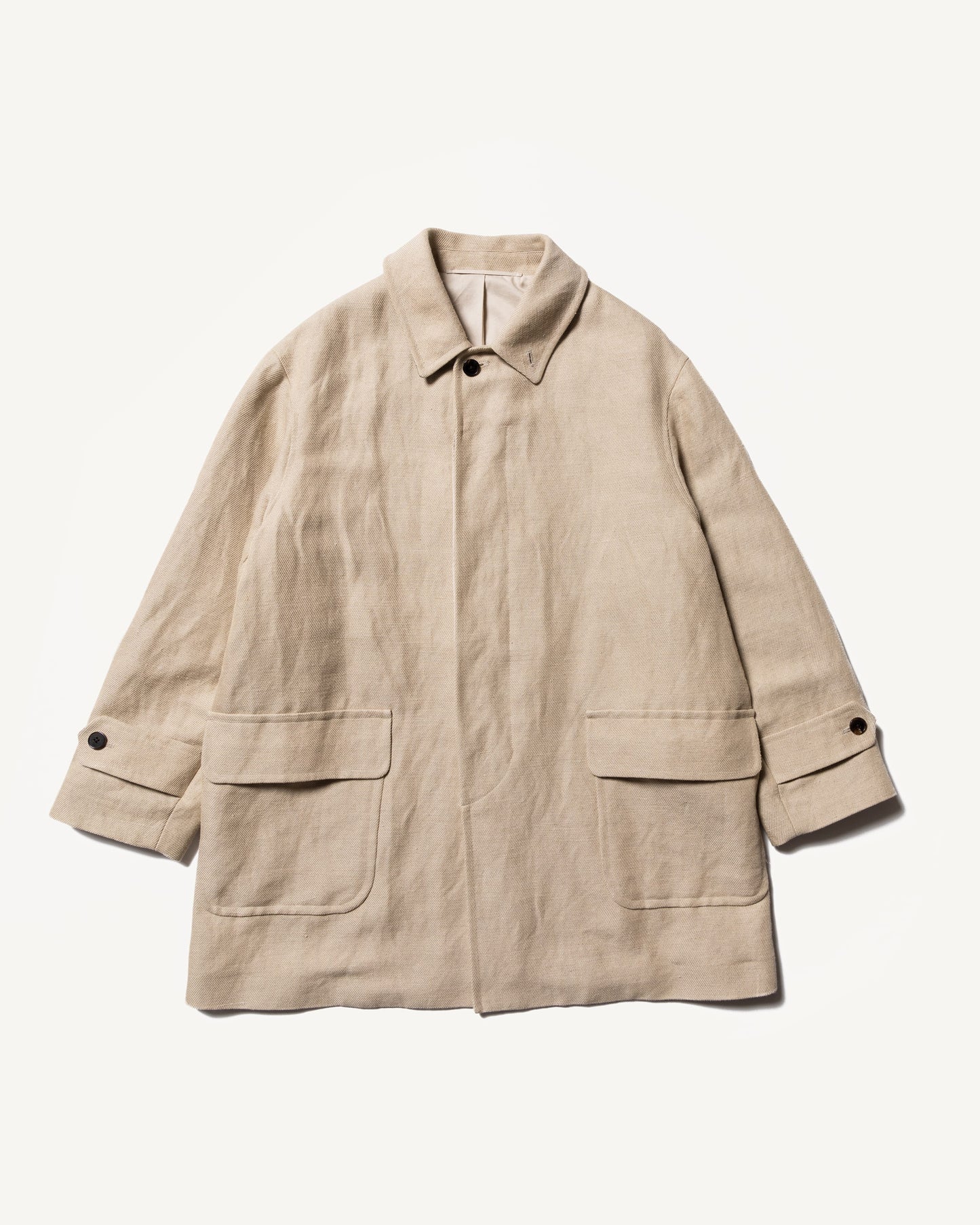 Linen Half Coat BEIGE