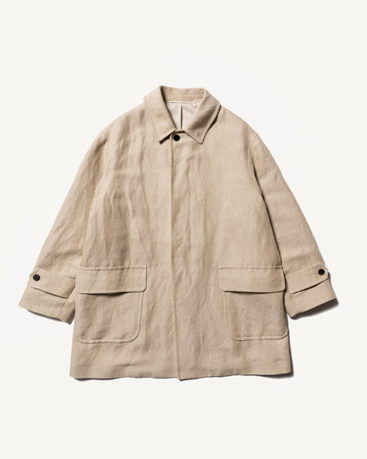 Linen Half Coat BEIGE