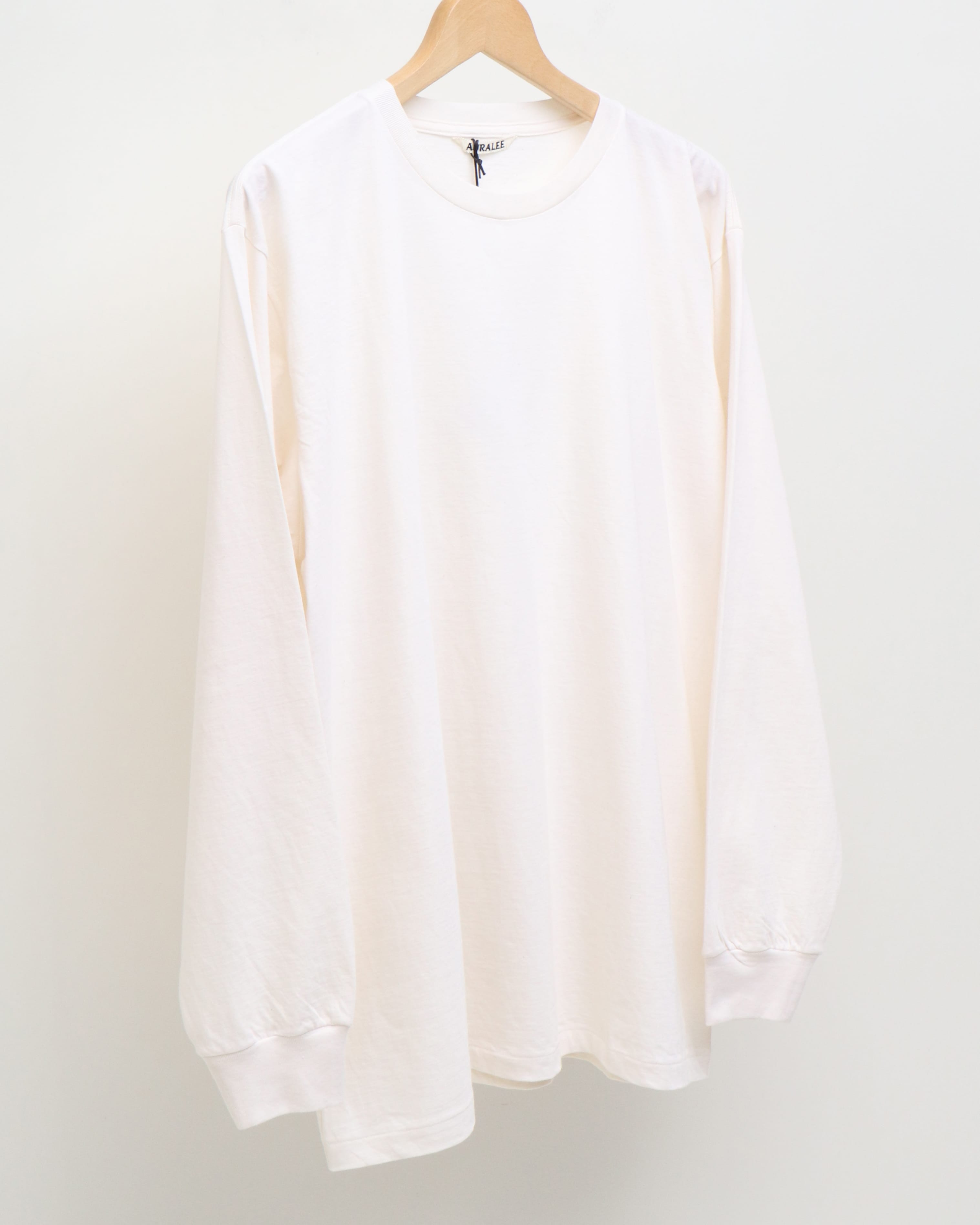 HARD TWIST COTTON CASHMERE L/S TEE WHITE – TIME AFTER TIME