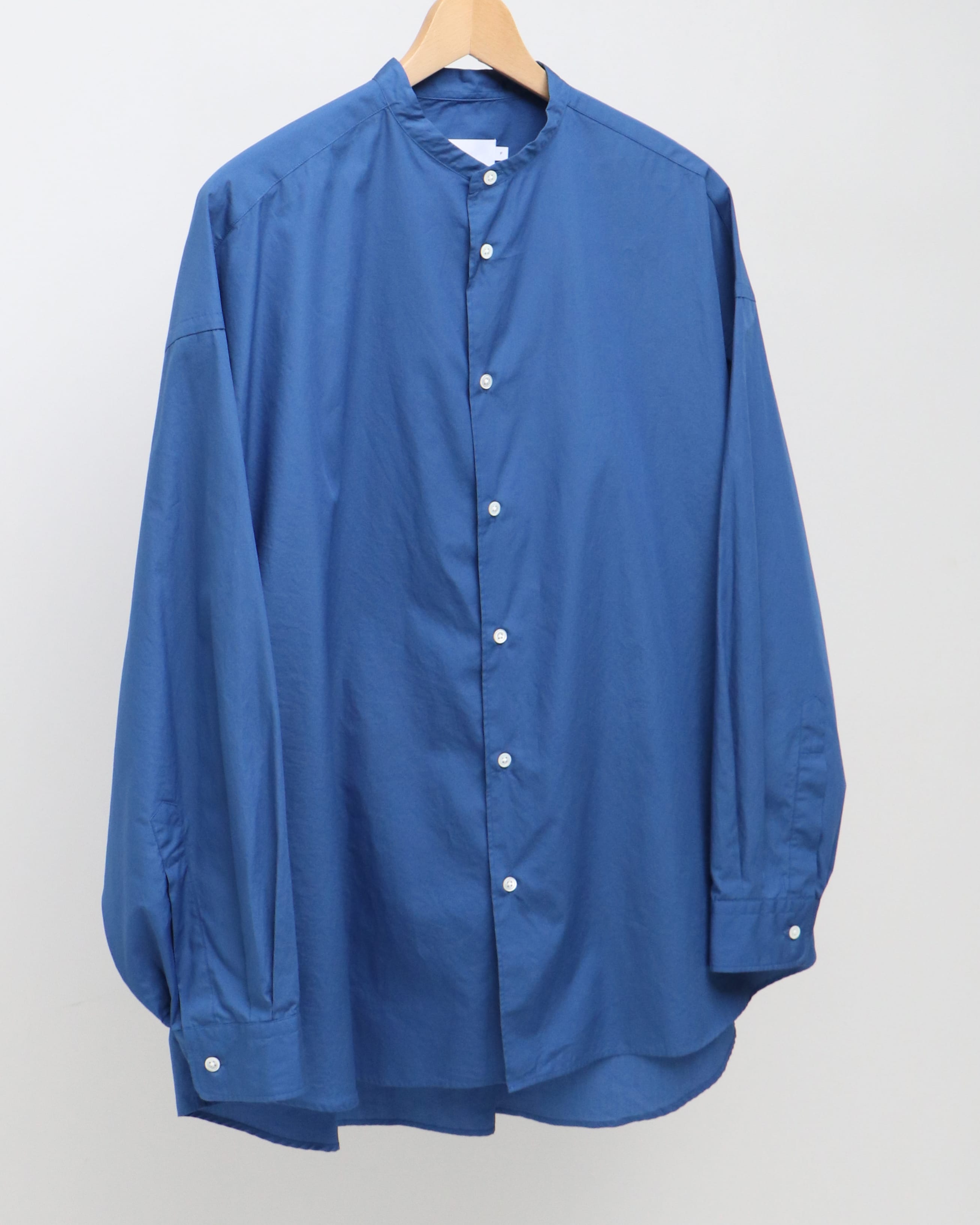 Broad L/S Oversized Band Collar Shirt - グラフペーパー