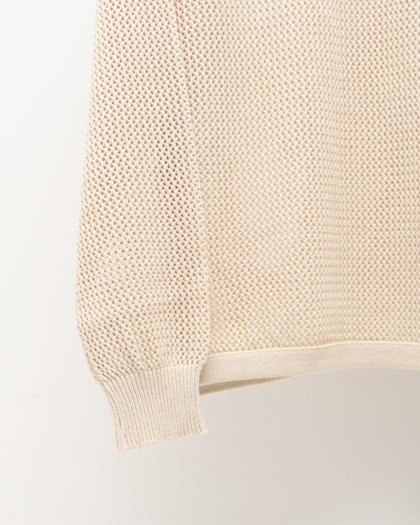 COTTON MESH KNIT CREW NECK SHIRT 90254