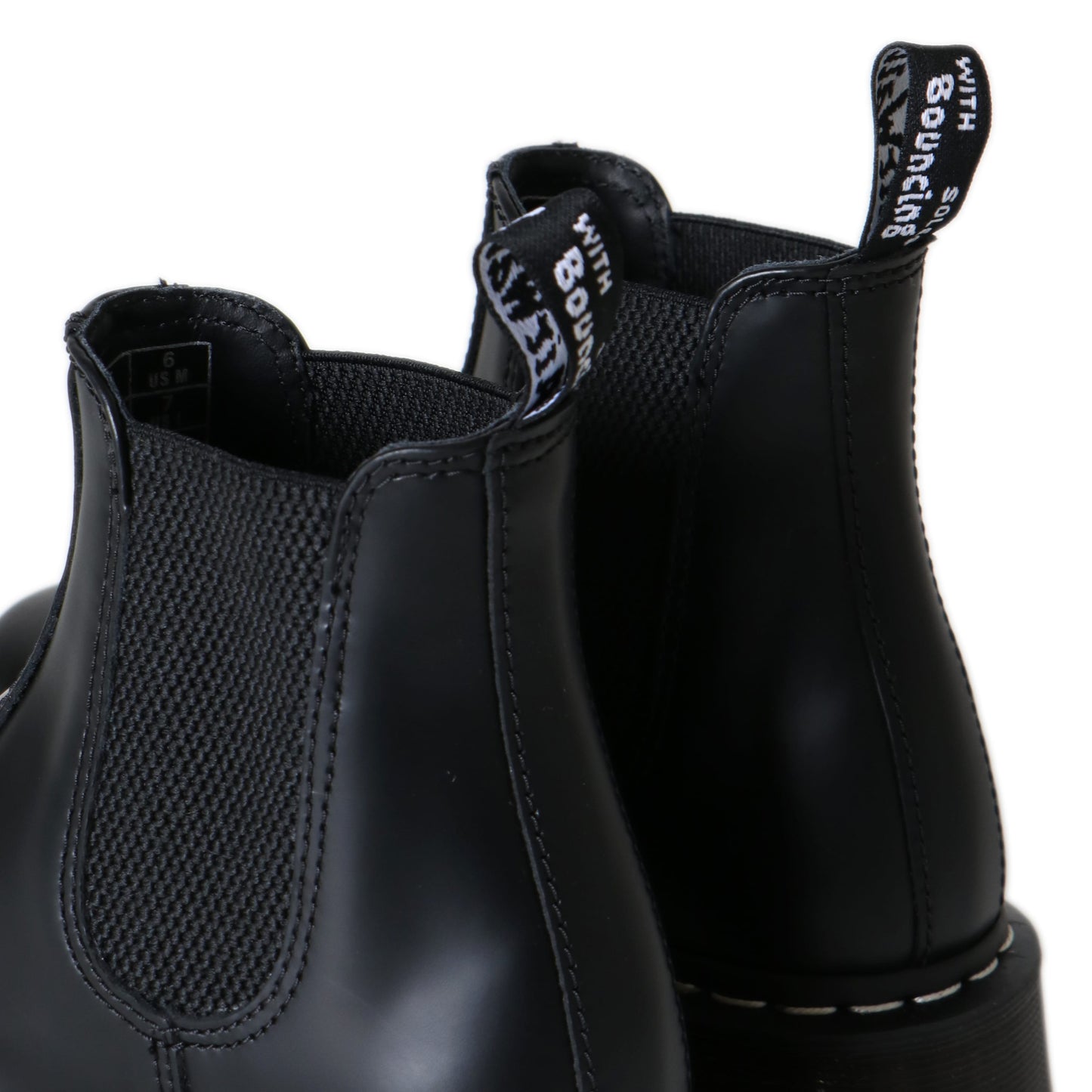 2976 WHITE STITCH CHELSEA BOOTS