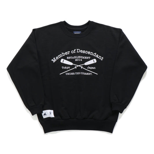 CROSS PADDLE CREW NECK BLACK