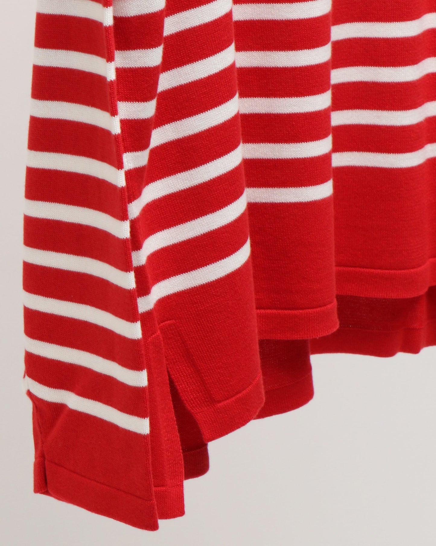 COTTON/SILK KNIT PANEL BORDER BOAT NECK 90214