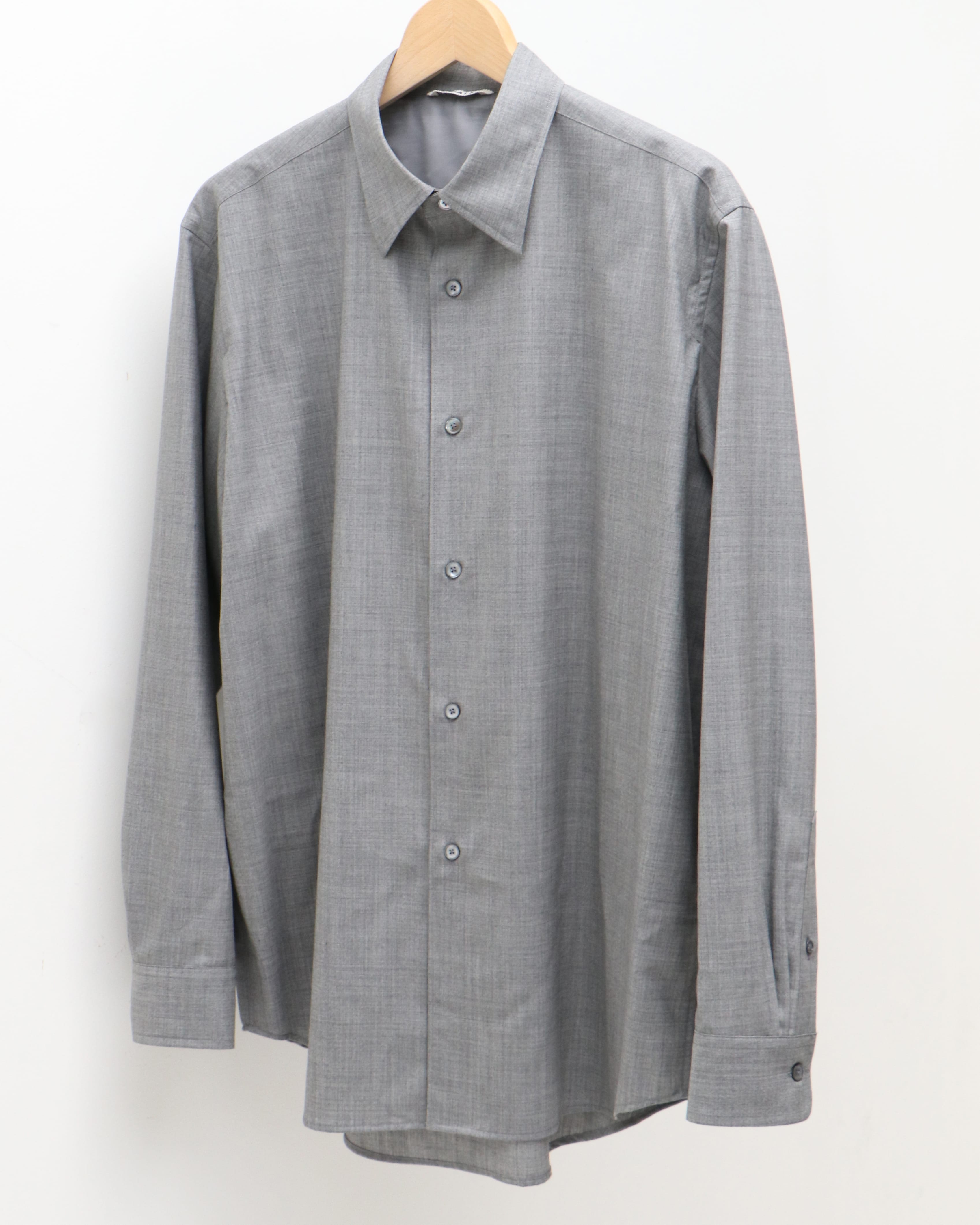 SUPER FINE TROPICAL WOOL SHIRT TOP GRAY – TIME AFTER TIME