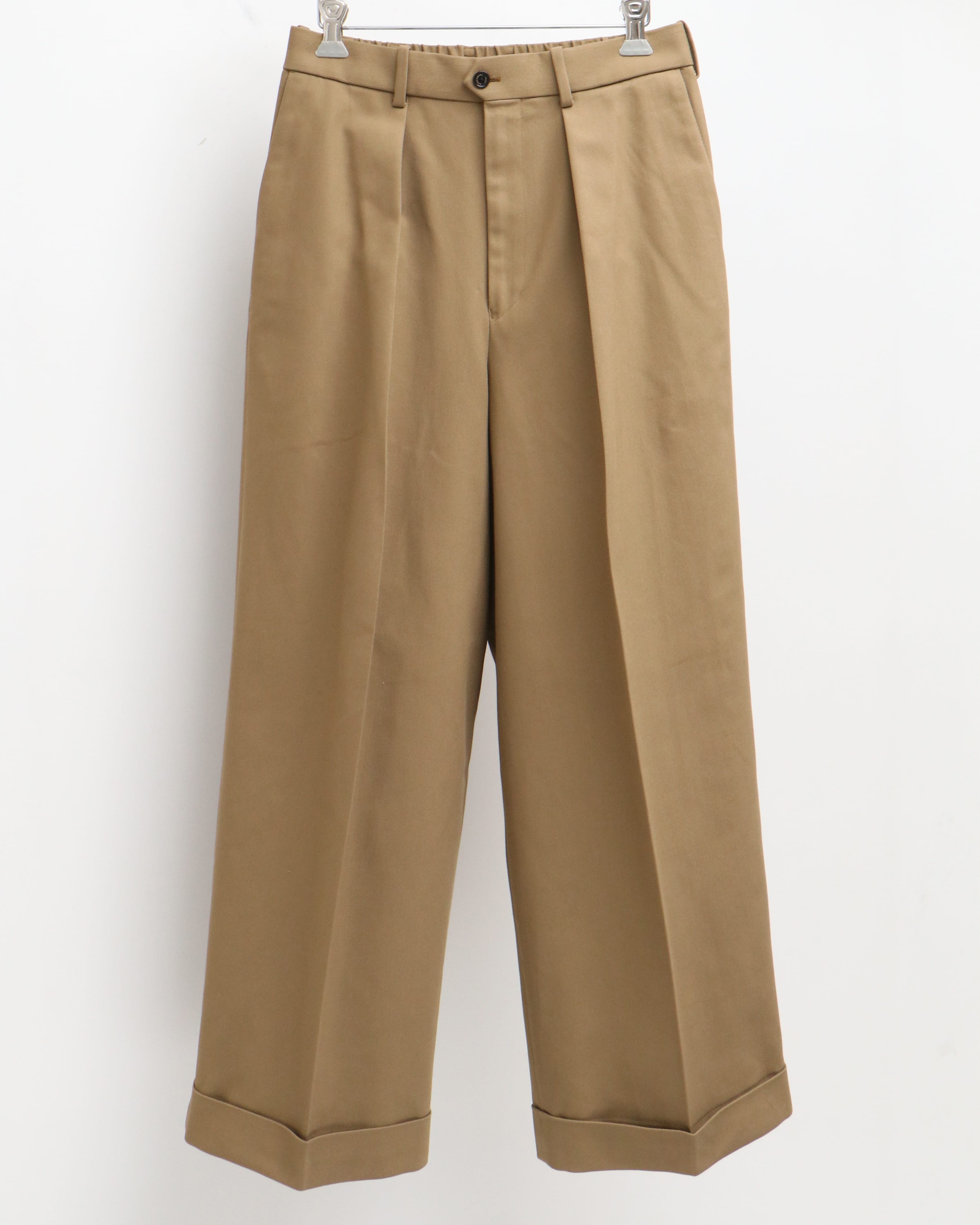 PLEATED WIDE TROUSERS BEIGE – TIME AFTER TIME