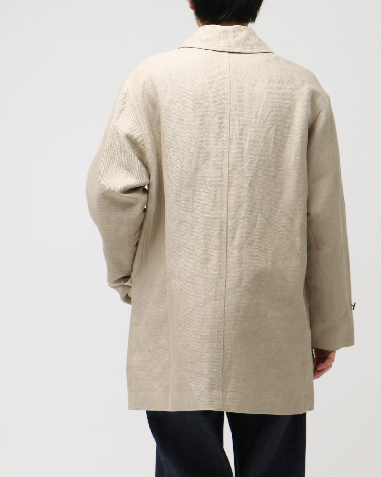 Linen Half Coat BEIGE
