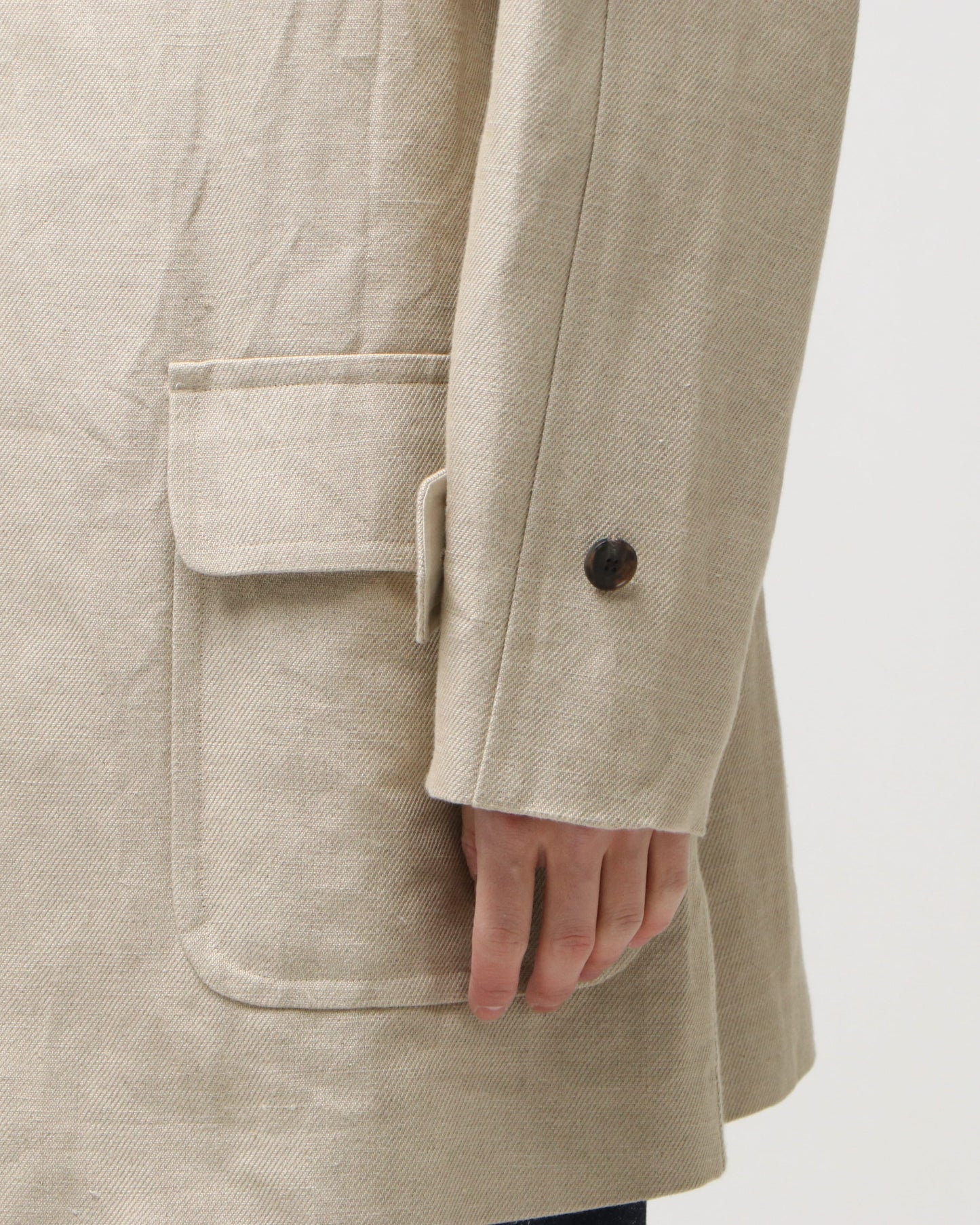 Linen Half Coat BEIGE