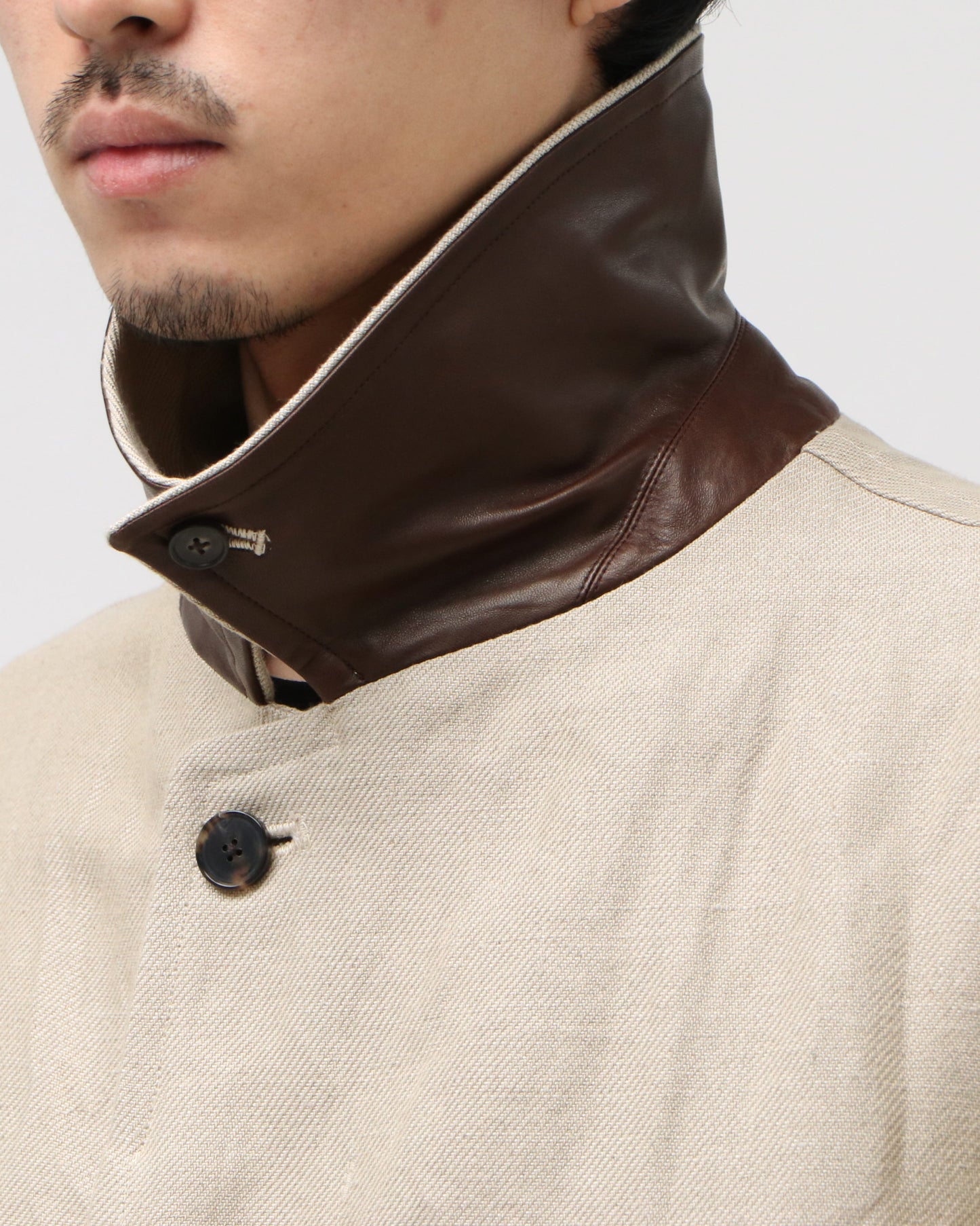 Linen Half Coat BEIGE