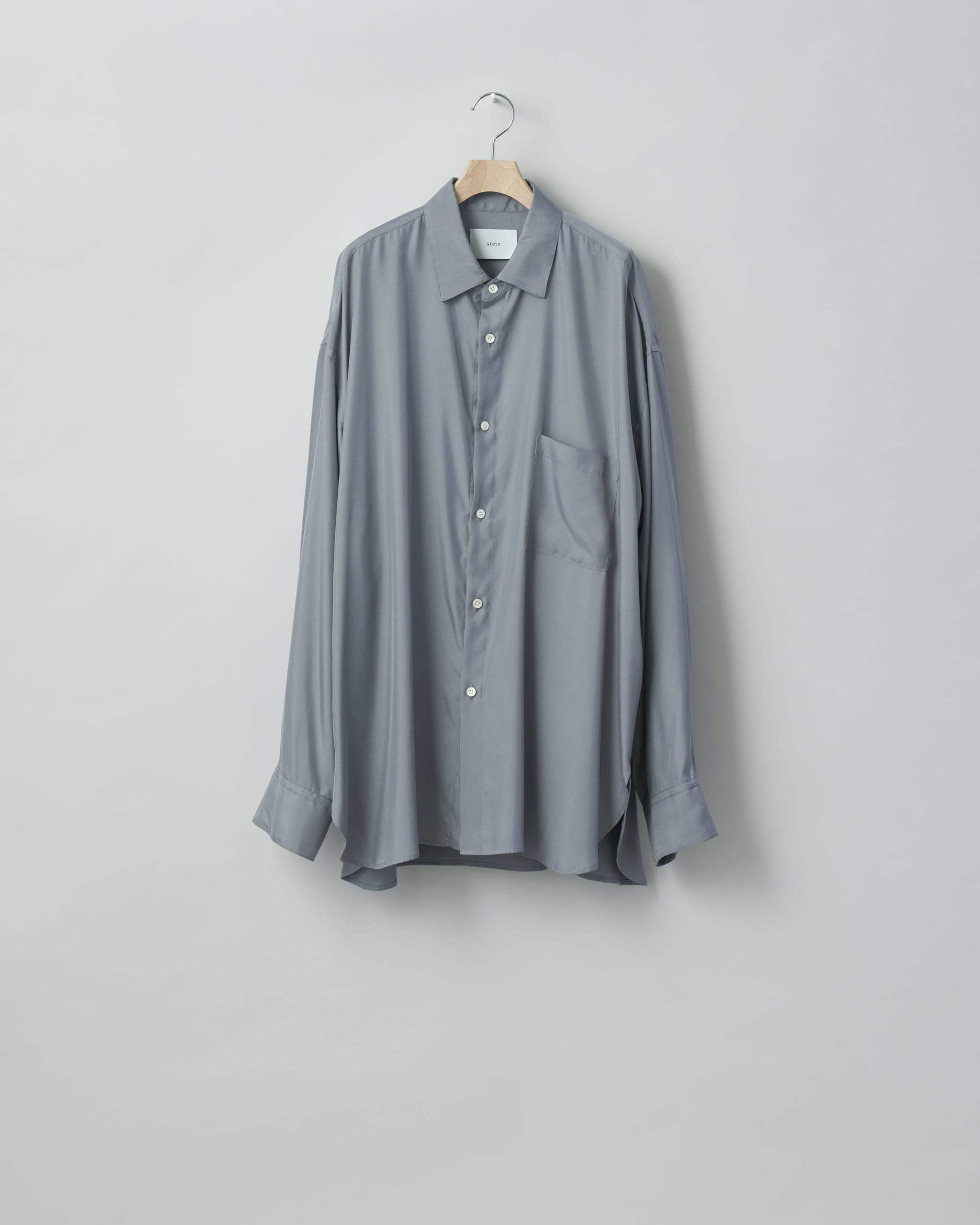 OVERSIZED CUPRO LS SHIRT BLUE GREY – TIME AFTER TIME