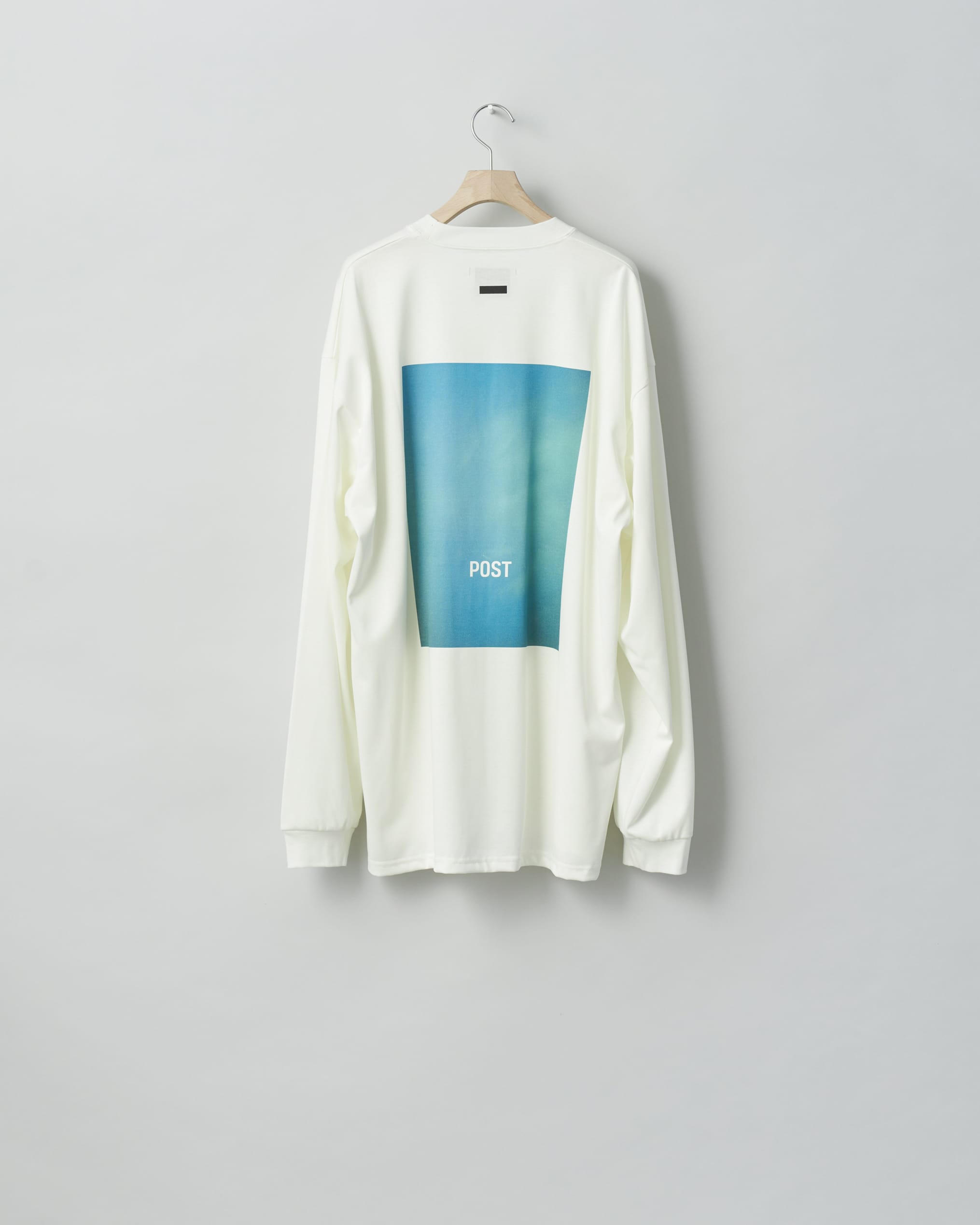 OVERSIZED LONG SLEEVE TEE - POST - WHITE – TIME AFTER TIME