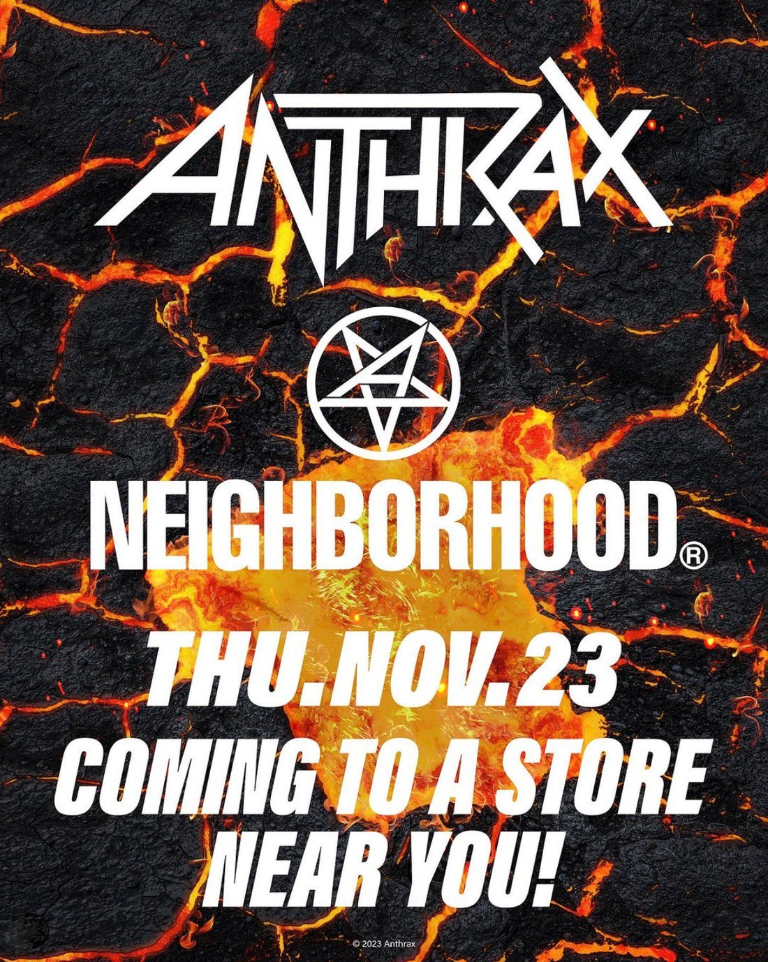 【TAT 2階】   NEIGHBORHOOD × ANTHRAX 11月23日 木曜日 12:00 発売開始。