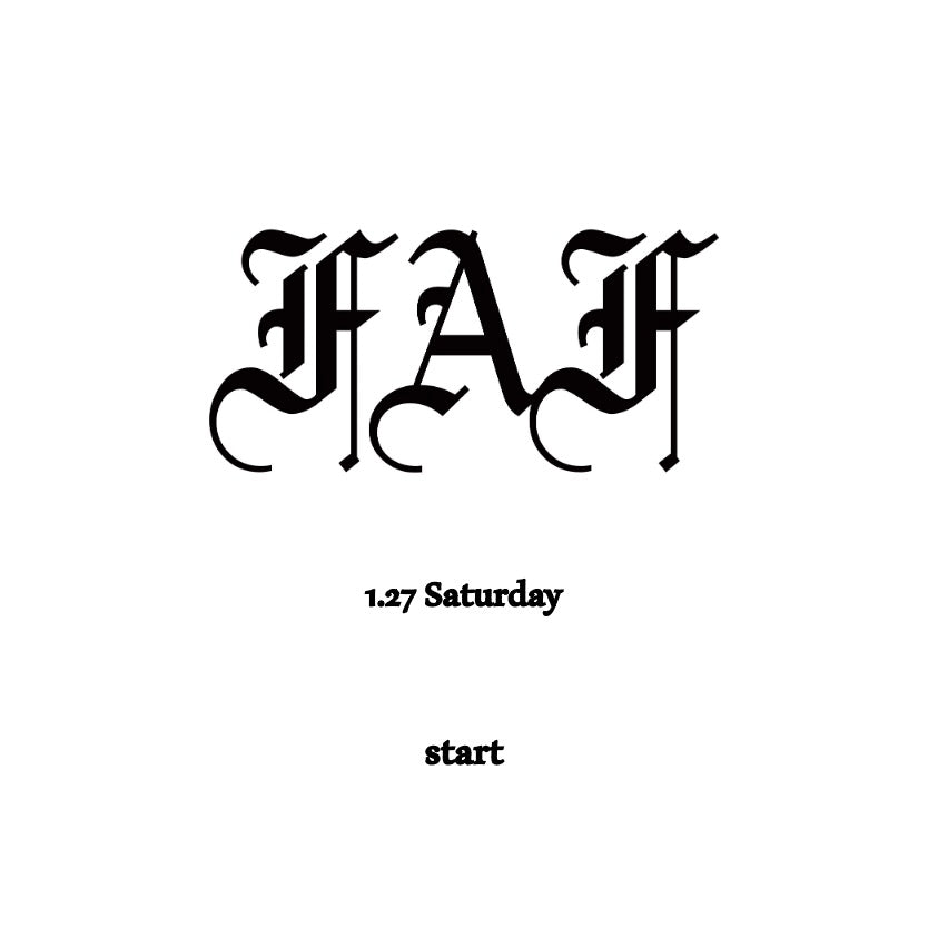 【TAT 1階】   Fake As Flowers 1.27 Saturday.  First Delivery