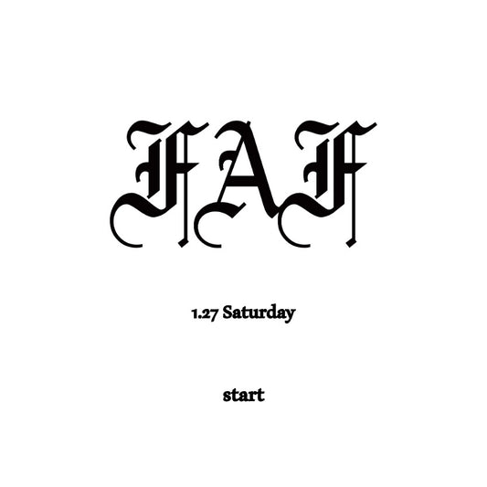 【TAT 1階】   Fake As Flowers 1.27 Saturday.  First Delivery