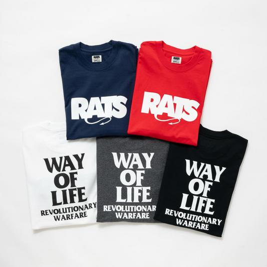 【TAT 2階】   RATS 『"WAY OF LIFE" TEE』8月24日 土曜日 12:00 発売開始。