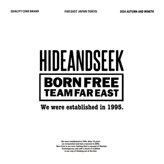 【TAT 2階】   HIDE AND SEEK 9月28日 土曜日 12:00 発売。