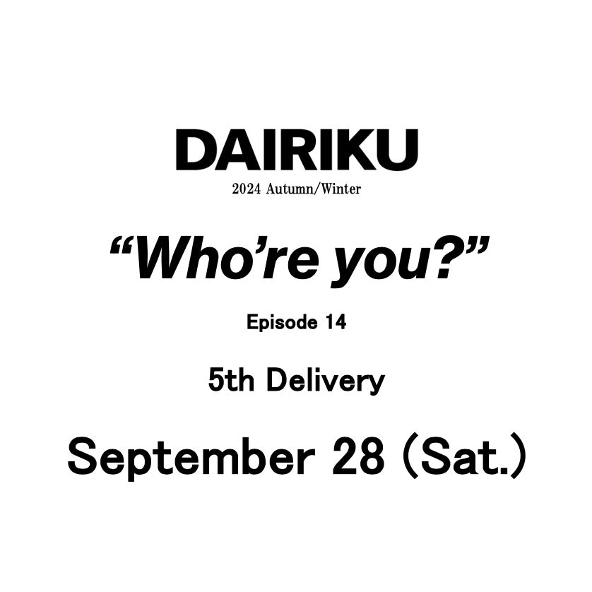 【TAT 1階】   DAIRIKU 9月28日 土曜日 発売。