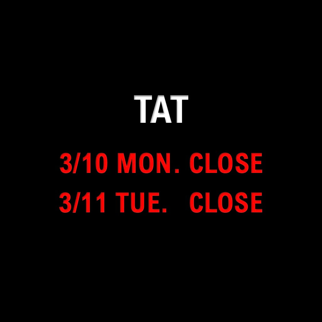 【TAT】   営業日についてのお知らせ