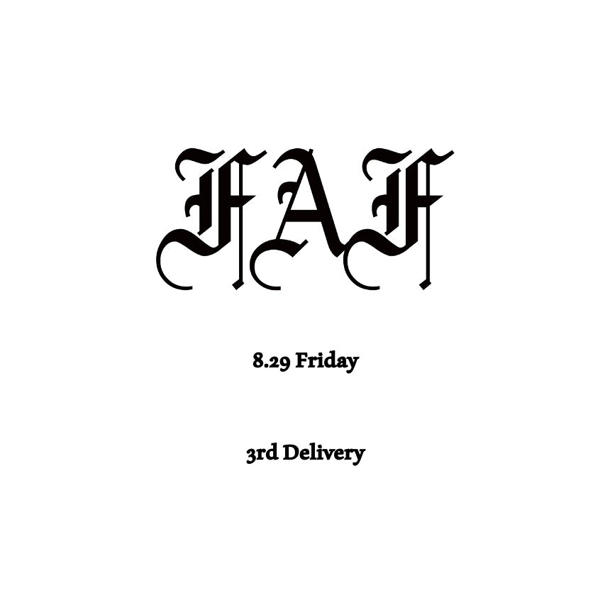 【TAT 1階】   FAF 8月29日 金曜日 発売。