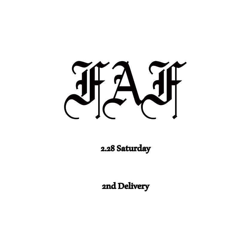 【TAT 1階】   FAF 2月28日 土曜日 発売。