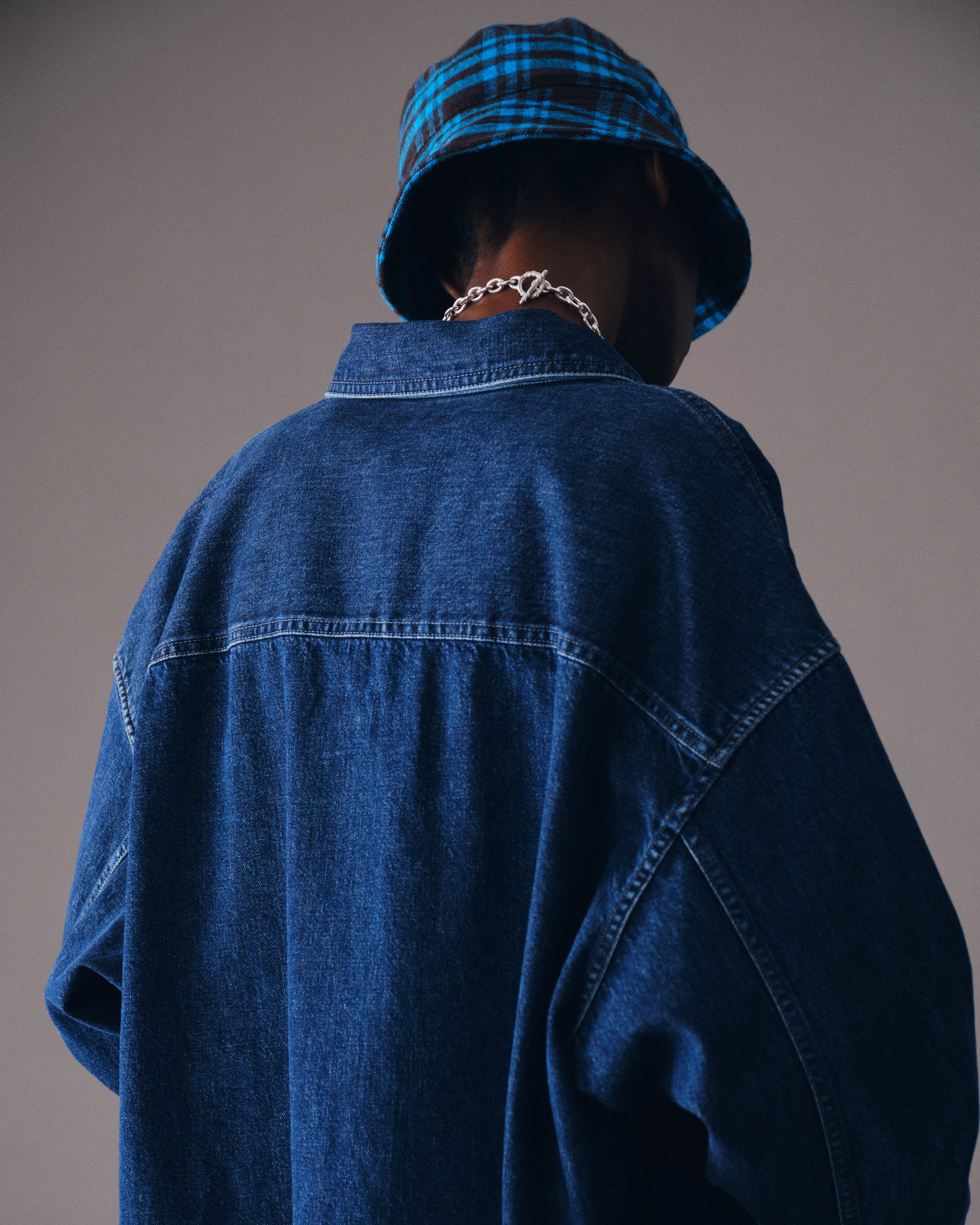 COOTIE / Denim Work Shirt -Black One Wash-