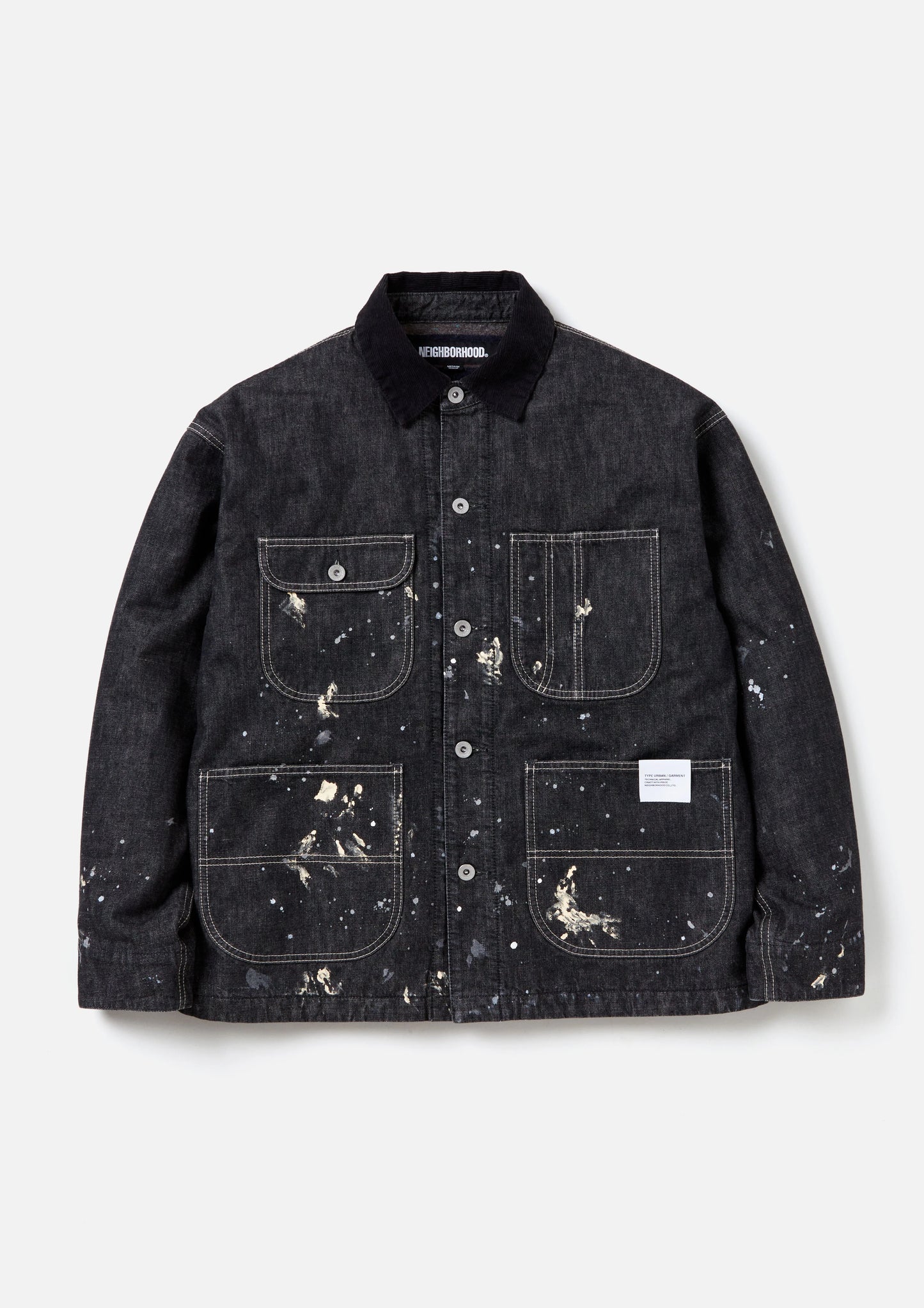 CORDUROY COLLAR WASHED COVERALL JACKET