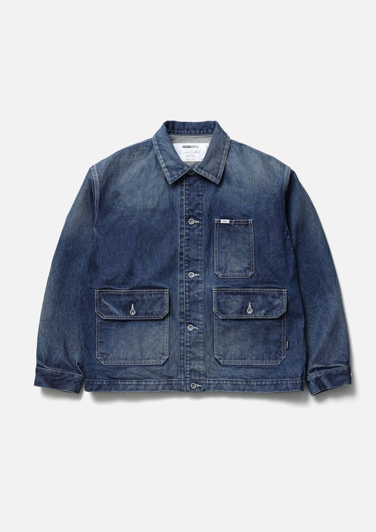 WASHED DENIM ENGINEER JACKET