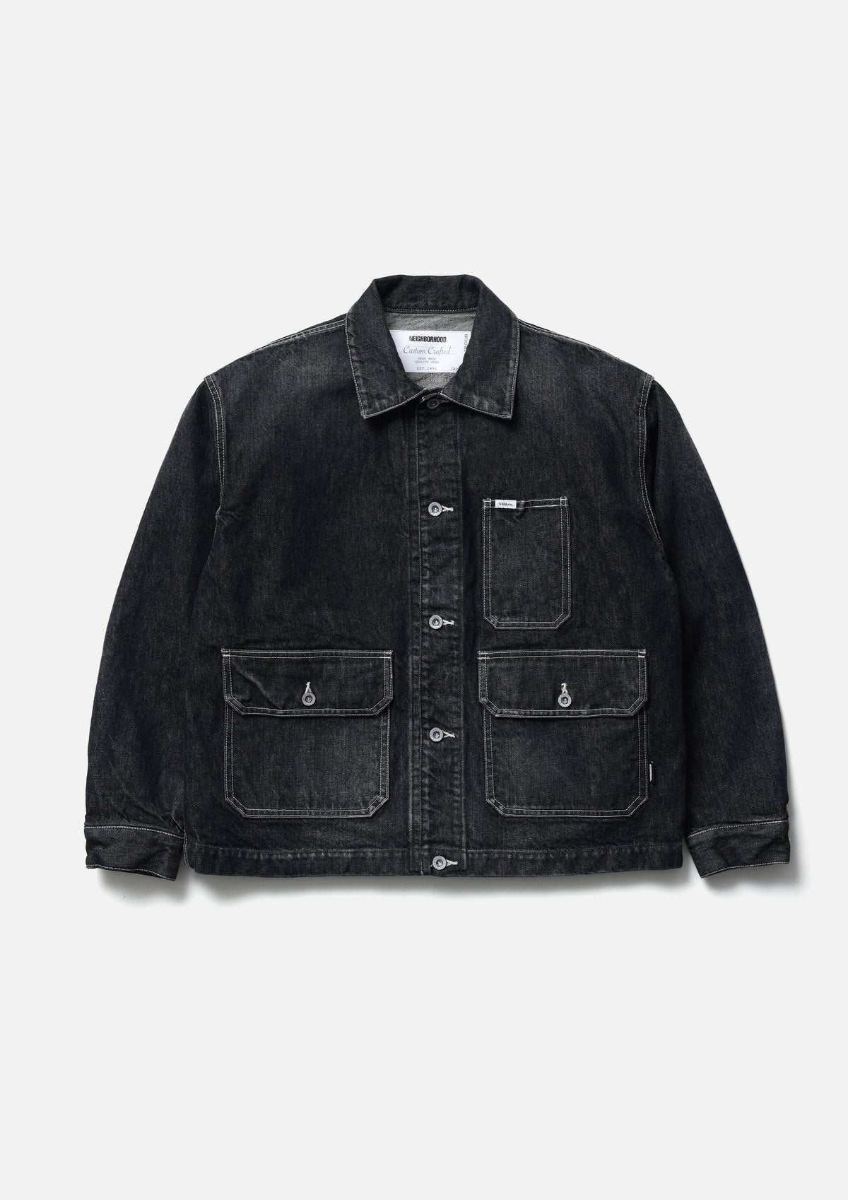 WASHED DENIM ENGINEER JACKET