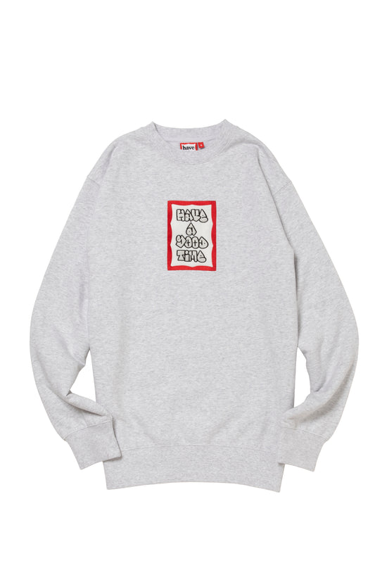 MOSU FRAME EMB CREWNECK FL