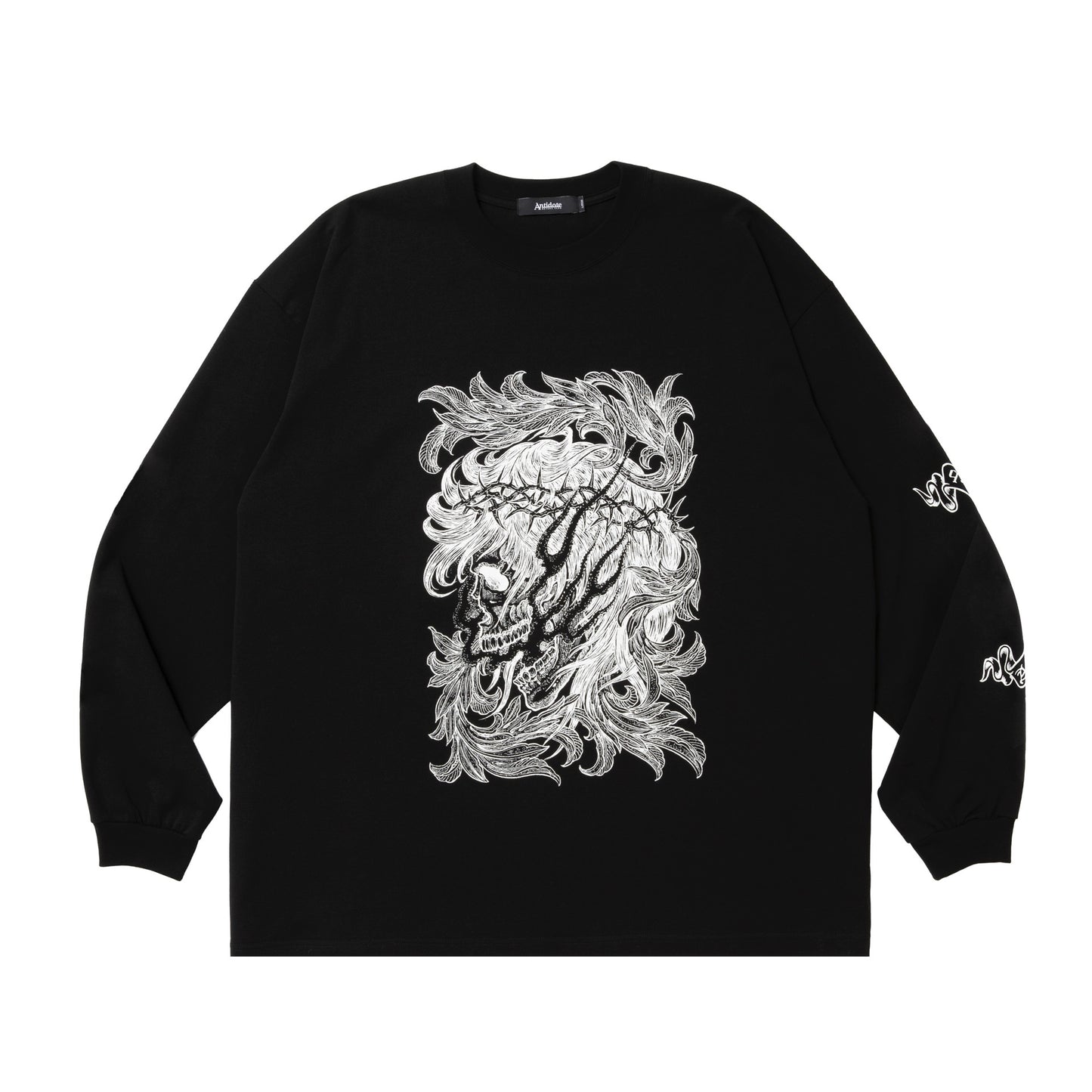 Pima Cotton L/S Tee (Leaf Skull)